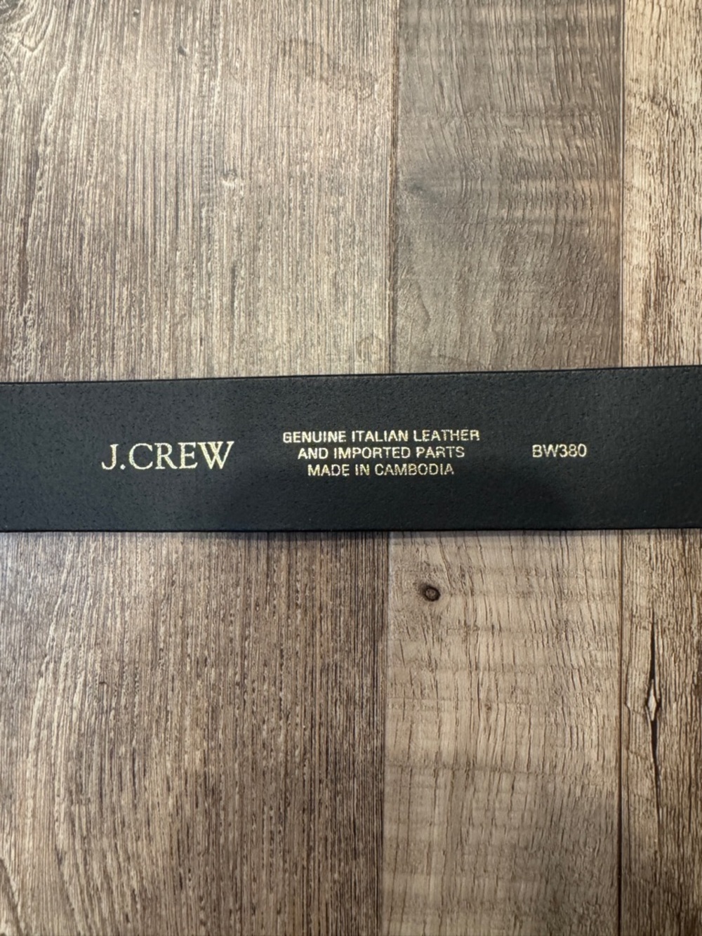 JCREW Black Pebbled Leather Belt with Gold Oval Buckle size L - Picture 5 of 8